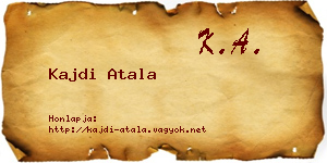 Kajdi Atala névjegykártya